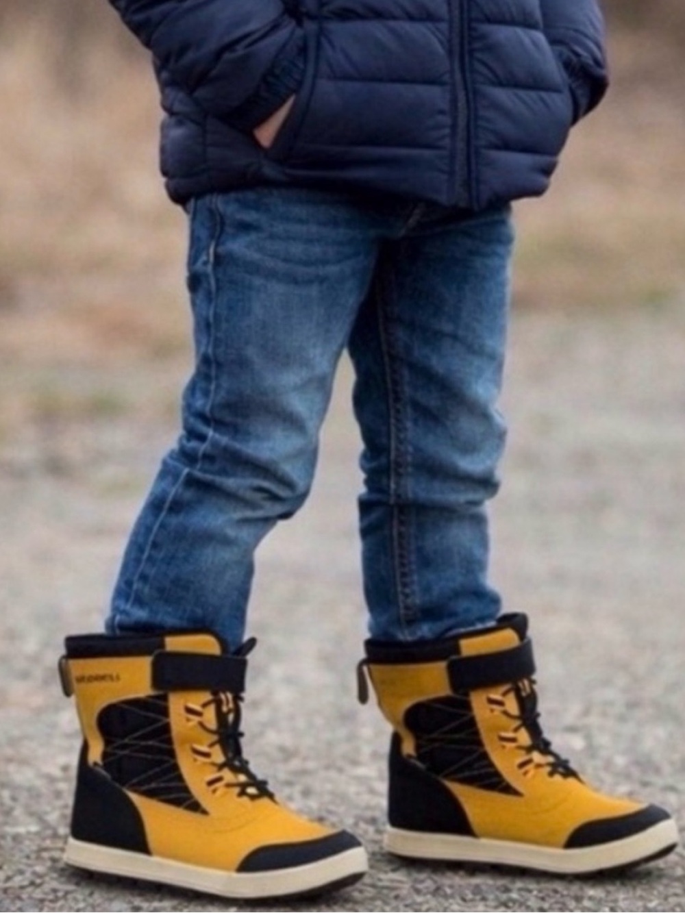 Merrell Boys Size 13M Waterproof Insulated Winter Snow Boots Yellow Black